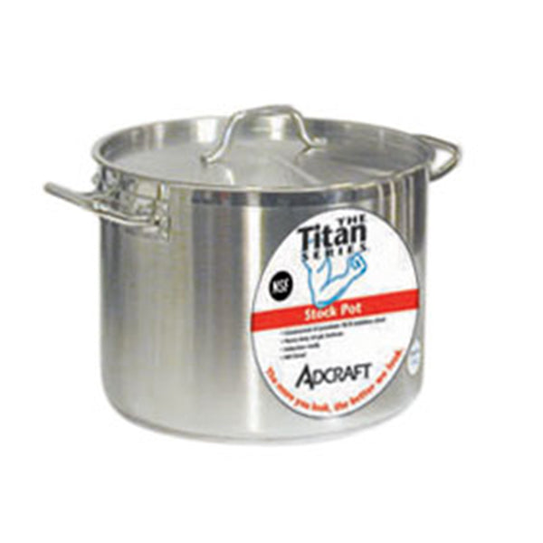 Adcraft Titan Induction Stock Pot with Cover 12 quart