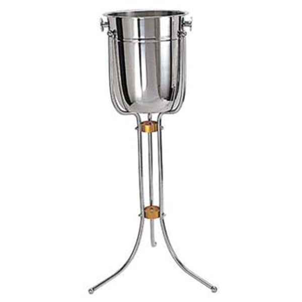 Adcraft Wine Bucket Stand with brass accents