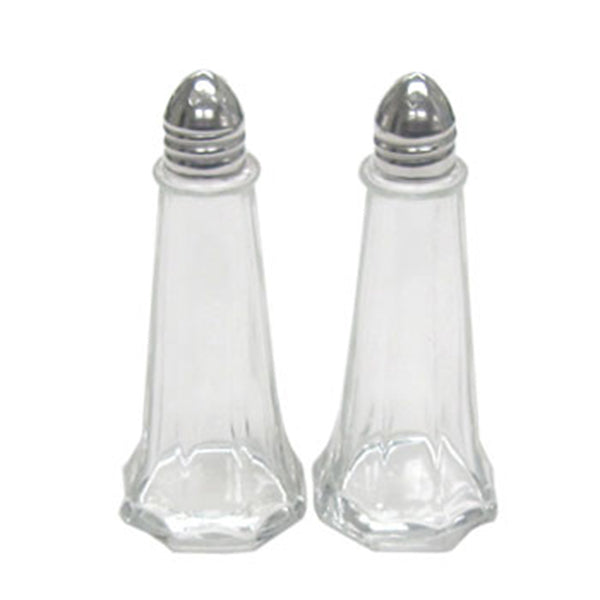 Adcraft Tower Salt & Pepper Shaker chrome-plated top