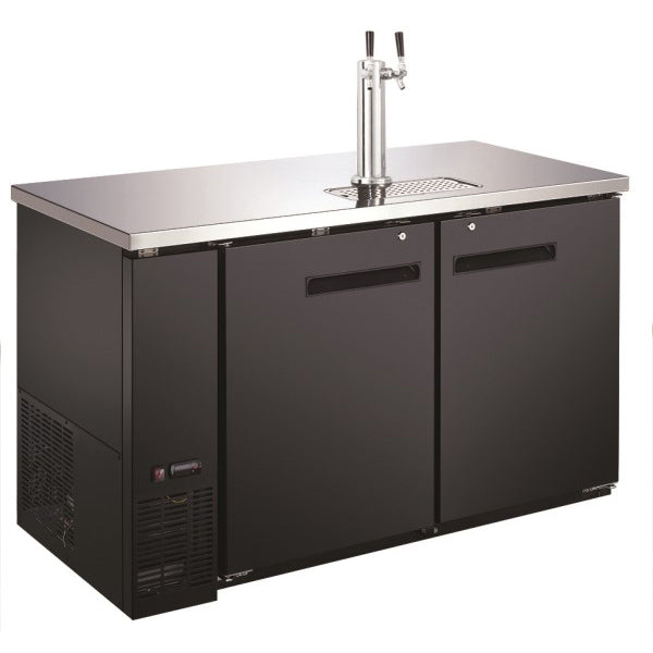 U-Star Kegerator/Beer Dispenser w/Double Tap Tower - 28"Depth x 59"Width