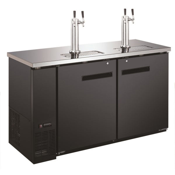 U-Star Kegerator/Beer Dispenser w/2 Double Tap Towers - 24"Depth x 60"Width