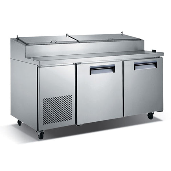 U-Star Refrigerated Pizza Prep Table - 2 Door, 71"