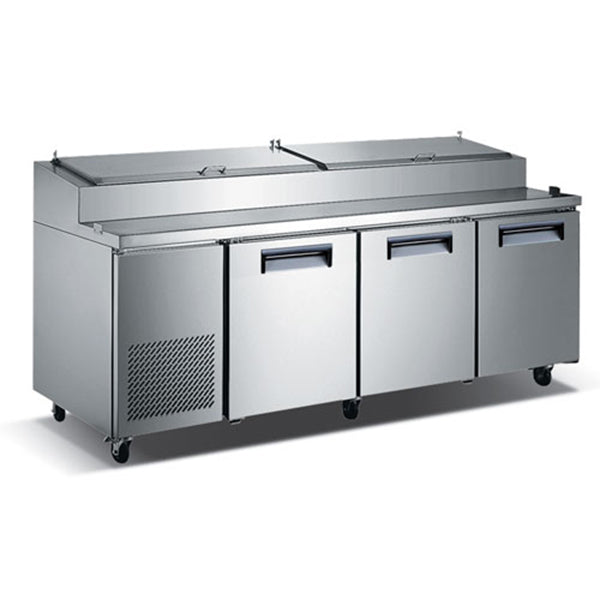 U-Star Refrigerated Pizza Prep Table - 3 Door, 92"