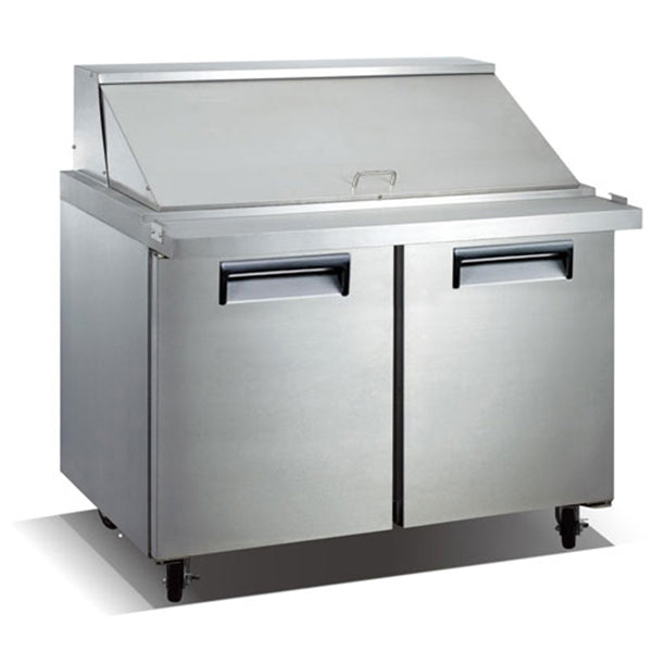 U-Star Refrigerated Mega Top Salad/Sandwich Prep Table - 2 Door, 48"