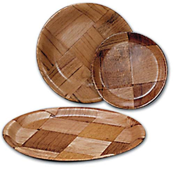 Adcraft Woven Wood Plate 10 inch diameter