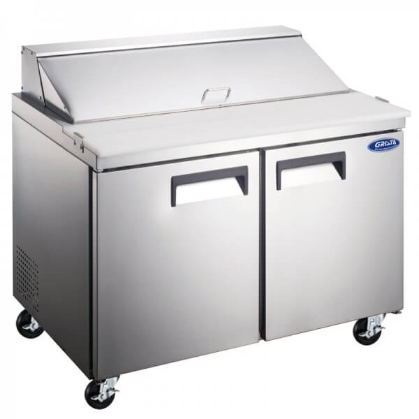 Grista Salad Sandwich Prep Table - 2 Door, 12 Cu. Ft., 47 In