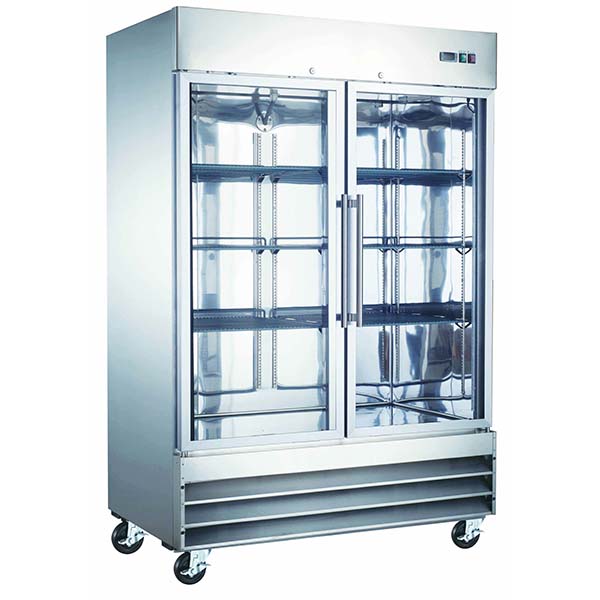 U-Star Double Glass Door Reach-in Refrigerators